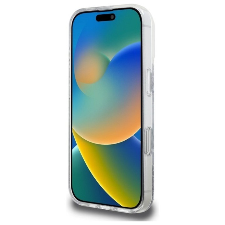GUESS чохол для IPHONE 16 Pro сумісний з MagSafe GUHMP16LRGRGES (Resin Gradient Glitter) сріблястий