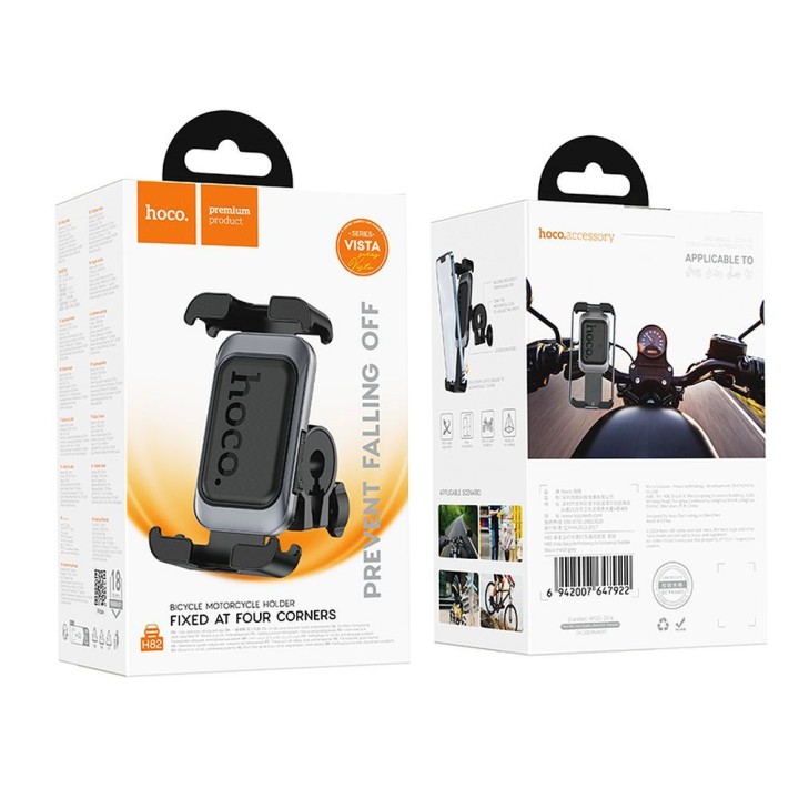 Phone holder for bike / motorcycle Hoco for handlebars H82 black-grey