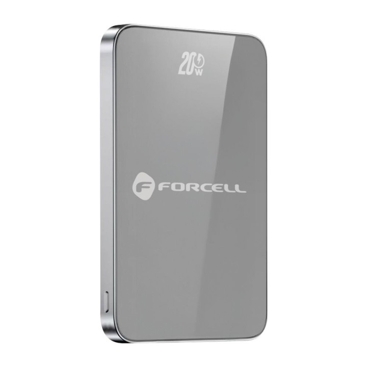 Повербанк совместимый с MagSafe Forcell F-Energy SuperSlim F5K8 QC4.0 PD3.0 15W 5000 mAh серый 0INT