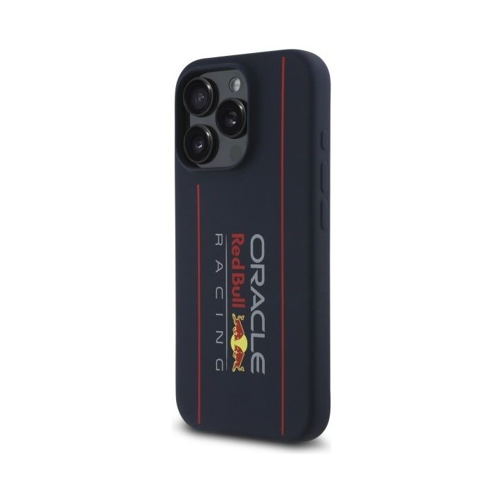 RED BULL futerał do IPHONE 16 Pro kompatybilny z MagSafe RBHMP16L24SIOLRV (Silicone Oversize Vertical Logo) navy