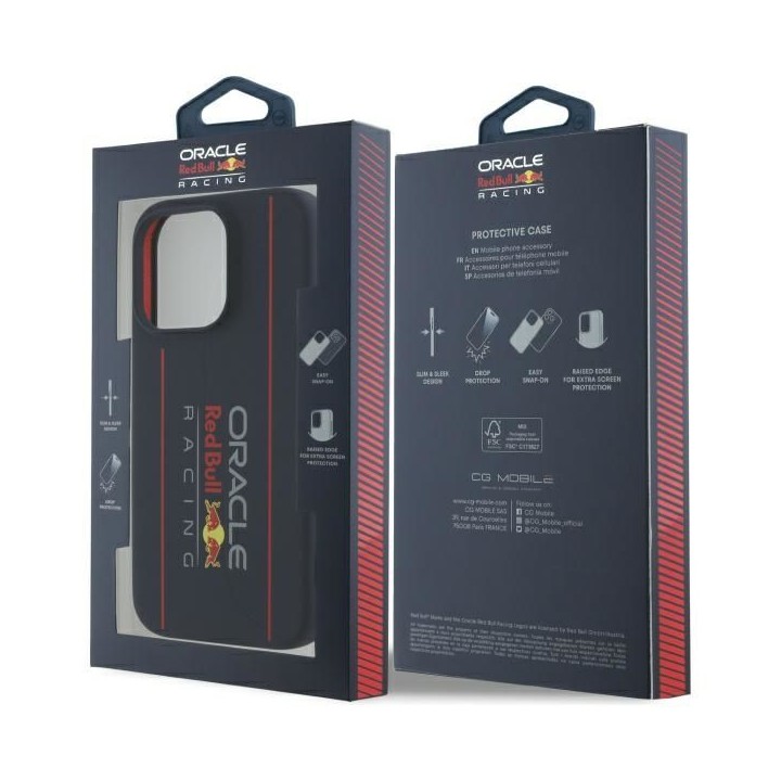 RED BULL чохол для IPHONE 16 Pro сумісний з MagSafe RBHMP16L24SIOLRV (Silicone Oversize Vertical Logo) темно-синій