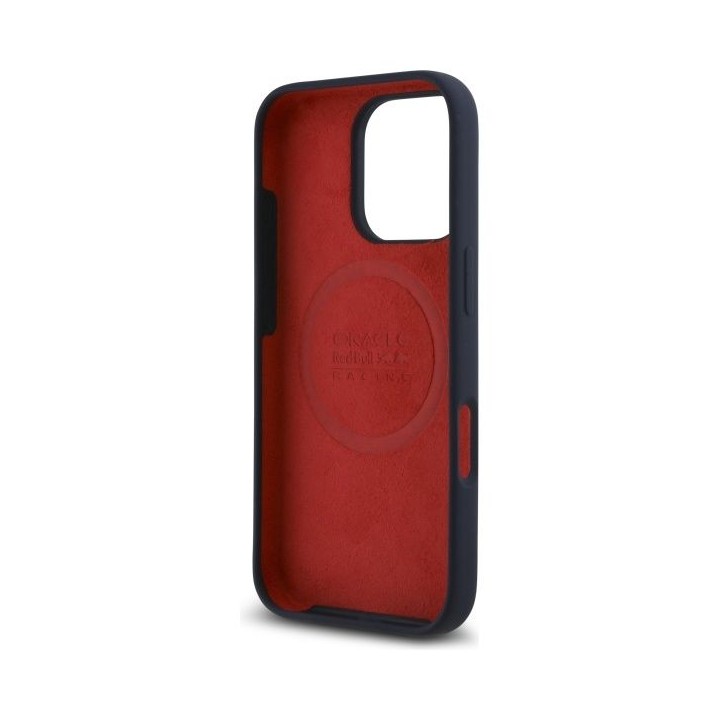 RED BULL futerał do IPHONE 16 Pro kompatybilny z MagSafe RBHMP16L24SIOLRV (Silicone Oversize Vertical Logo) navy