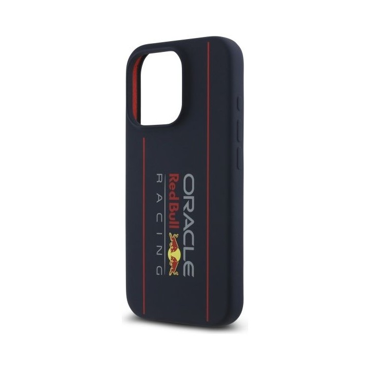 RED BULL futerał do IPHONE 16 Pro kompatybilny z MagSafe RBHMP16L24SIOLRV (Silicone Oversize Vertical Logo) navy