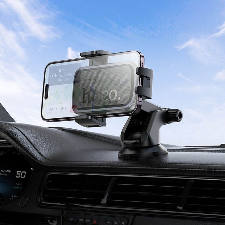 Universal car phone holder Hoco for windscreen / dashboard H79 black-grey