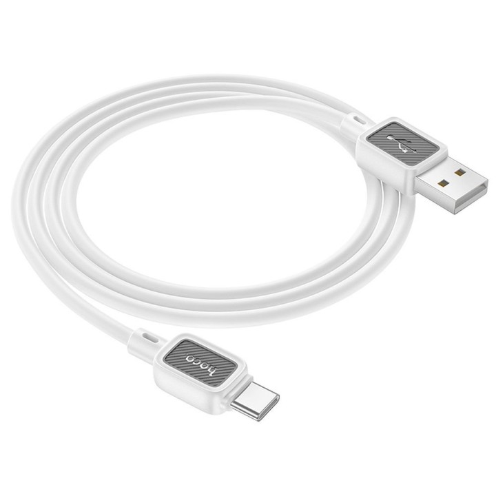 Кабель USB-A – USB-C Hoco 3A 1 m X108 білий
