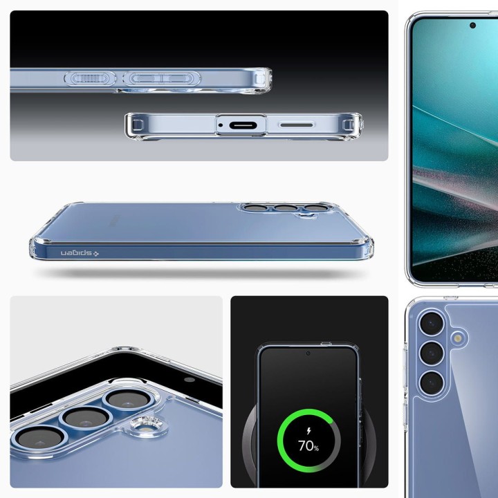 SPIGEN case ULTRA HYBRID for SAMSUNG S25 crystal clear