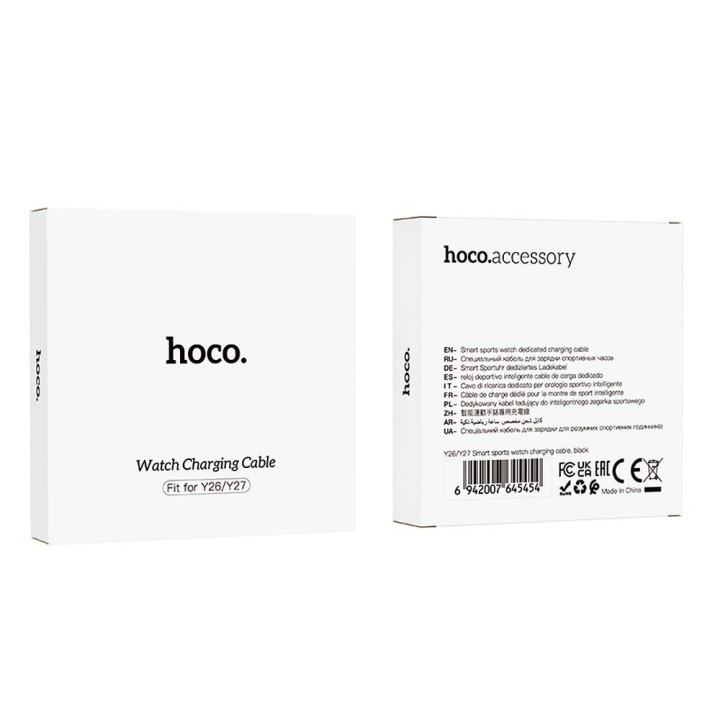 Cable for charging smartwatch Hoco 0,6 m Y26 / Y27 black