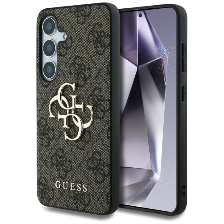 GUESS чехол для SAMSUNG S25 GUHCS25S4GMGBR (4G PU Big Logo) коричневый