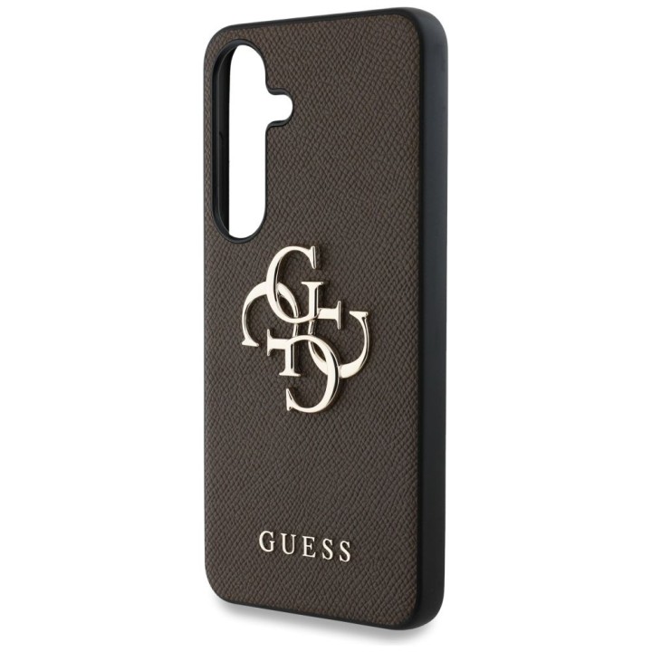 GUESS чохол для SAMSUNG S25 GUHCS25SPGT4MBW (PU Grained Big 4G and Classic Logo) коричневий