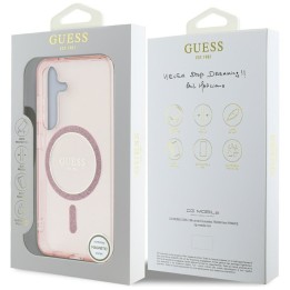 GUESS чохол для SAMSUNG S25 GUHMS25SHFGEREP (Magnetic IML Glitter Circle) рожевий