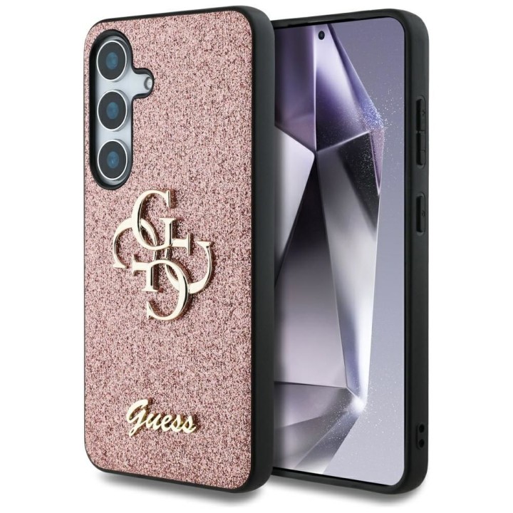 GUESS case for SAMSUNG S25 GUHCS25SHG4SGP (Fixed Glitter Big 4G) pink