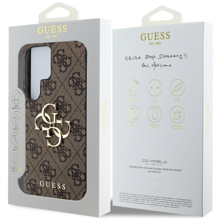 GUESS case for SAMSUNG S25 Ultra GUHCS25L4GMGBR (4G PU Big Logo) brown