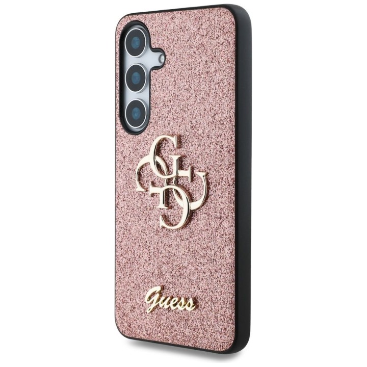 GUESS case for SAMSUNG S25 GUHCS25SHG4SGP (Fixed Glitter Big 4G) pink