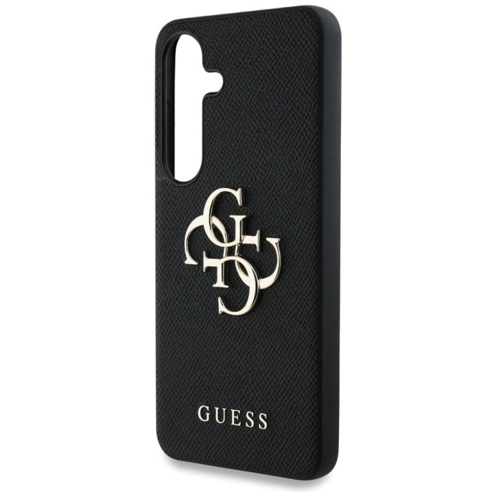 GUESS futerał do SAMSUNG S25 GUHCS25SPGT4MBK (PU Grained Big 4G and Classic Logo) czarny