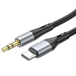 Кабель AUX Jack 3,5 mm для USB C Hoco 1 m UPA22 чорний