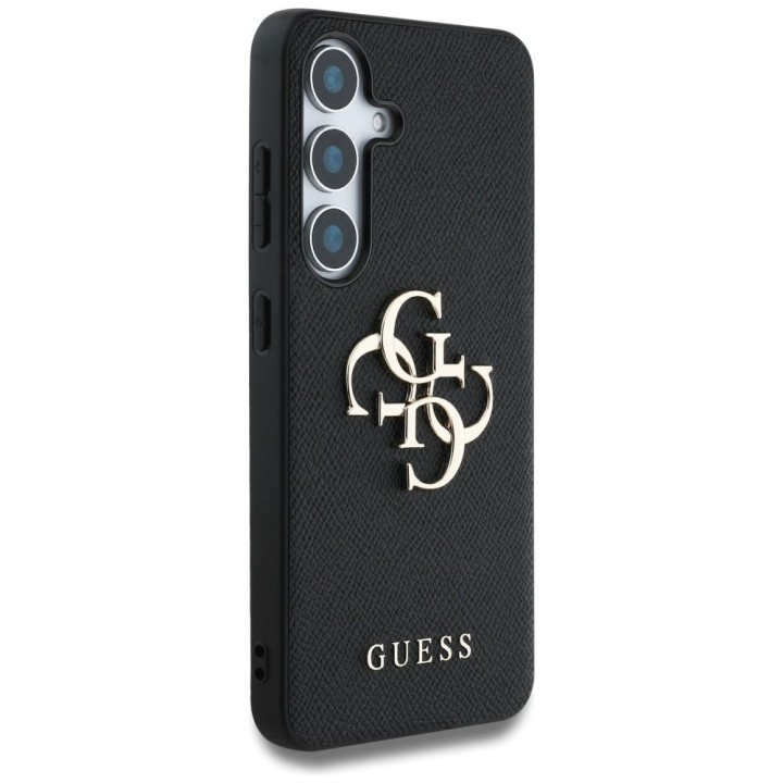 GUESS чохол для SAMSUNG S25 GUHCS25SPGT4MBK (PU Grained Big 4G and Classic Logo) чорний