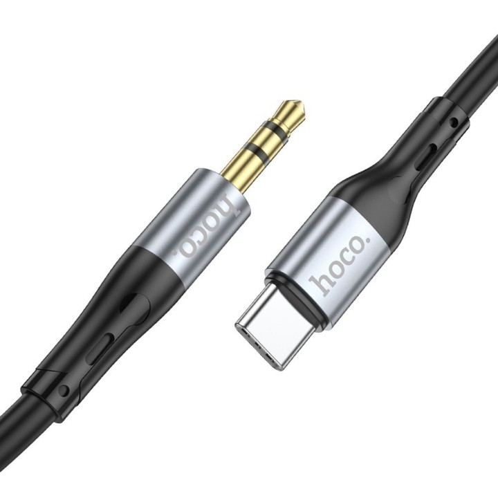 Cable AUX Jack 3,5 mm for USB C Hoco 1 m UPA22 black