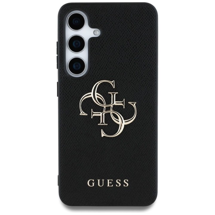 GUESS futerał do SAMSUNG S25 GUHCS25SPGT4MBK (PU Grained Big 4G and Classic Logo) czarny