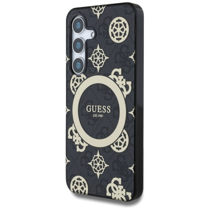 GUESS чохол для SAMSUNG S25 GUHMS25SH4PYEEK (Magnetic IML Peony on 4G Background) чорний