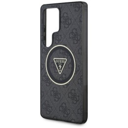 GUESS чохол для SAMSUNG S25 Ultra GUHMS25LHG4PRTGK (Magnetic IML Metal Glitter 4G Circle Triangle) чорний