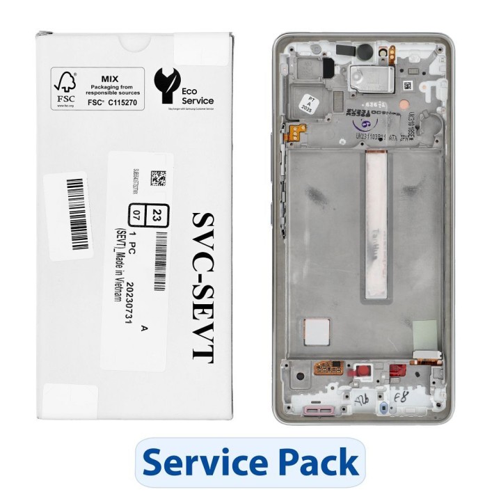 ServicePack LCD дисплей SAMSUNG A53 5G A536B GH82-28024B білий