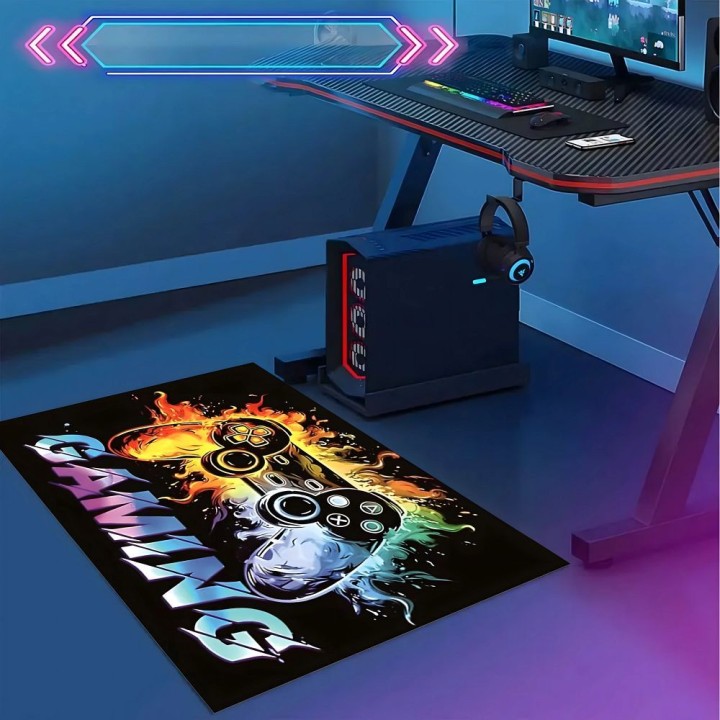 Protective chair mat with gaming pattern 60 x 90 cm RC-K-1542