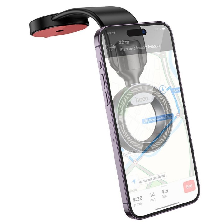 Magnetic car phone holder MagSafe compatible Hoco for dashboard H71 black-grey