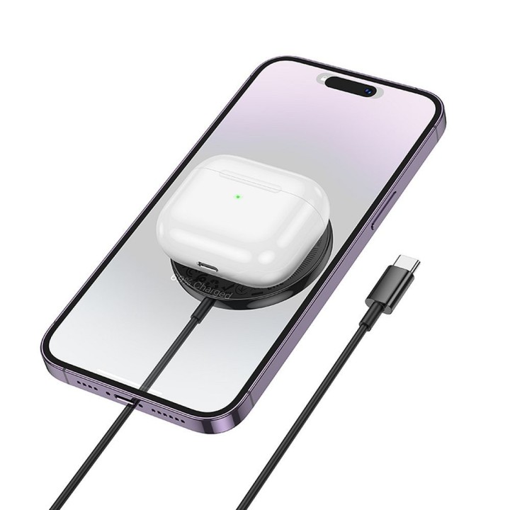 Wireless charger Hoco 2A 15W MagSafe compatible with display CW61 black