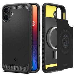 SPIGEN чехол RUGGED ARMOR MAG совместимый с MagSafe для IPHONE 16 matte black