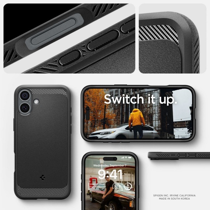SPIGEN чохол RUGGED ARMOR MAG сумісний з MagSafe для IPHONE 16 matte black