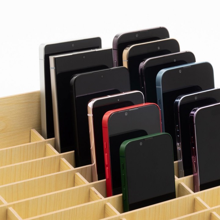 Wooden organizer / phone storage box 48 slots