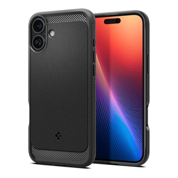 SPIGEN futerał RUGGED ARMOR MAG kompatybilny z MagSafe do IPHONE 16 matte black