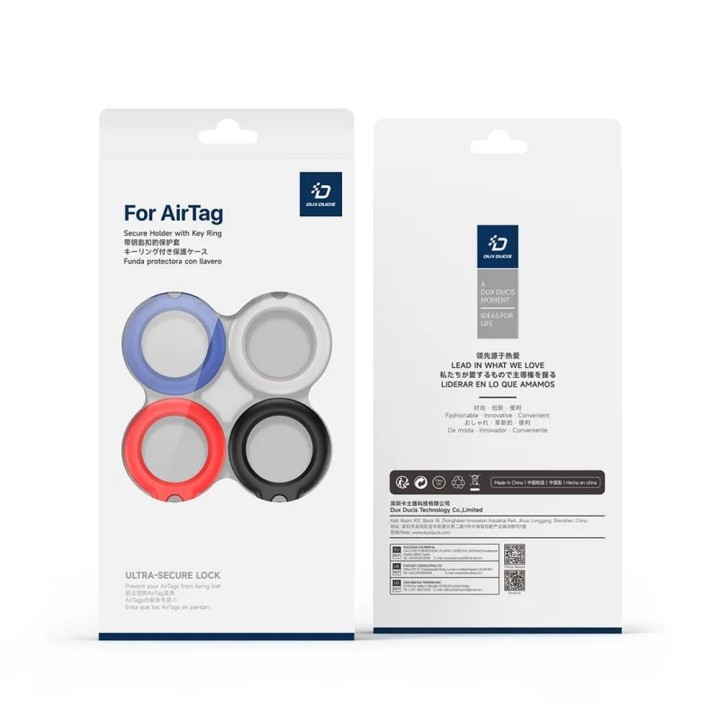 DUX DUCIS чехол защитный из пластика на Apple AirTag (4 pak)