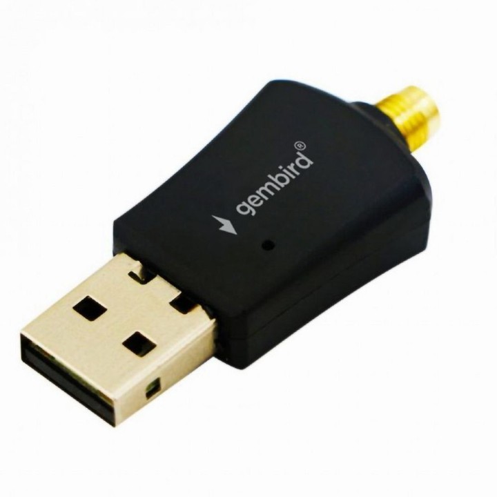 GEMBIRD сетевая карта для USB A со съемной антенной WiFi WNP-UA300P-02 черная
