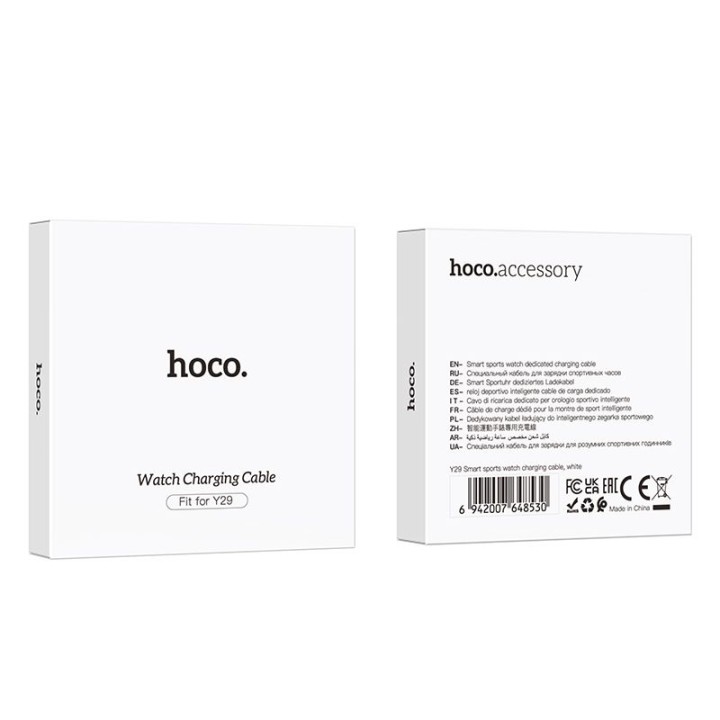 Cable for charging smartwatch Hoco 0,6 m Y29 white
