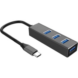 ART адаптер HUB 4 в 1 тип C HUB USBC-USB3 OEM-C15 чорний