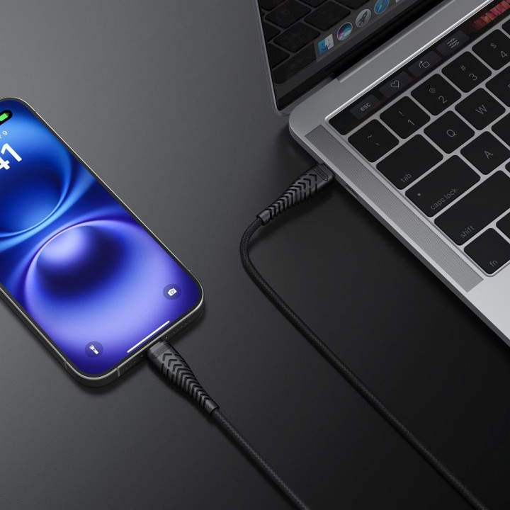 USB-C to USB-C cable VEGER PD 3A 60W 1,2 m V106 black