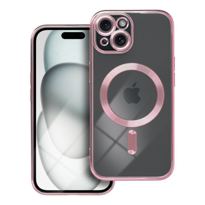 Case for iPhone 15 Electro Mag Cover MagSafe compatible gold pink
