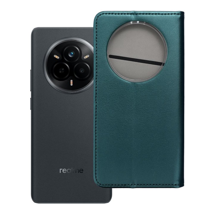 Чохол з клапаном для Realme 14 PRO Smart Magneto темно-зелений