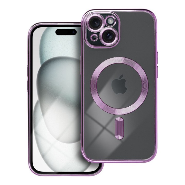 Case for iPhone 15 Electro Mag Cover MagSafe compatible purple