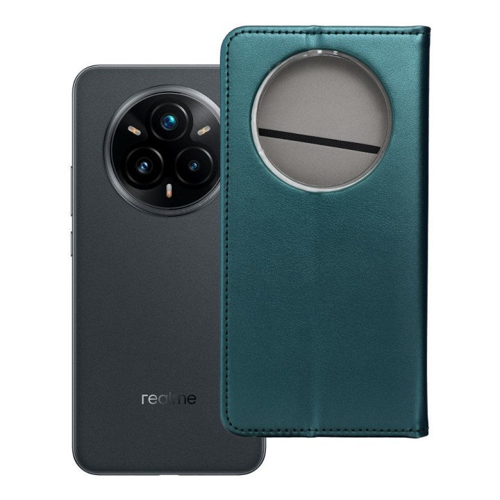 Flip case for Realme 14 PRO PLUS Smart Magneto dark green