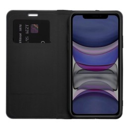 Чехол с клапаном для iPhone 16e (SE 4 2025) Luna Book Gold черный