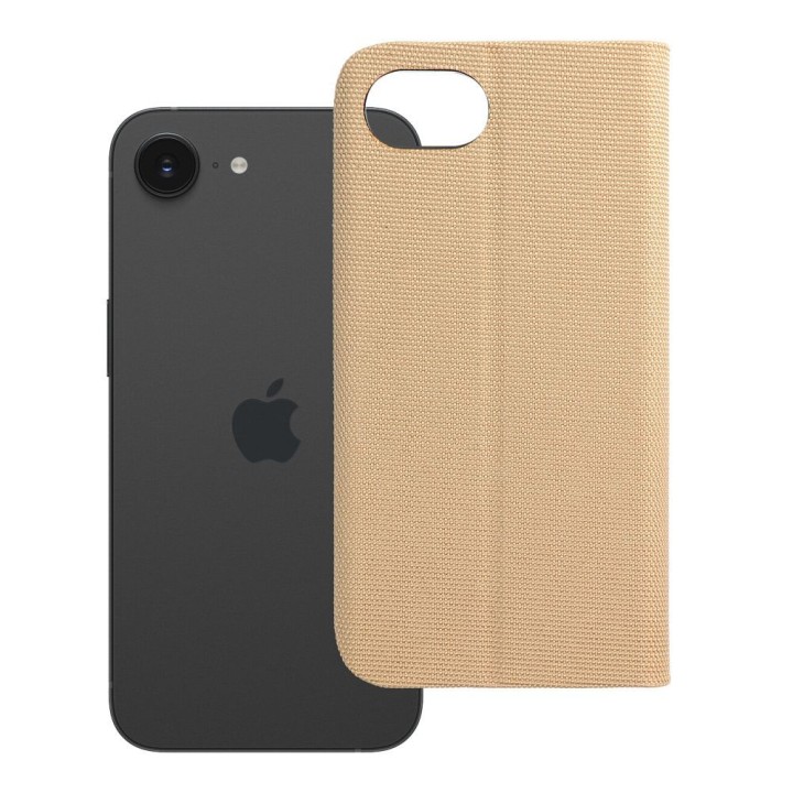 Flip case for iPhone 16e (SE 4 2025) Sensitive Book gold