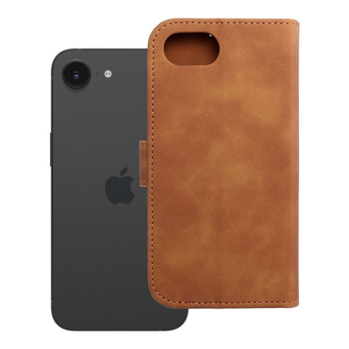 Flip case for iPhone 16e (SE 4 2025) Tender Book brown