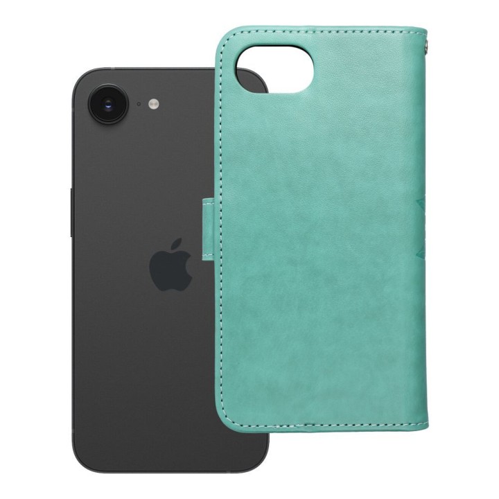 Flip case for iPhone 16e (SE 4 2025) Mezzo Book mandala green