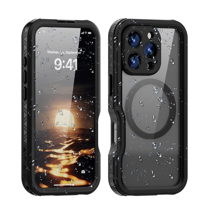 Чохол для iPhone 16 PRO Shellbox GT водонепроникні сумісний з MagSafe чорний