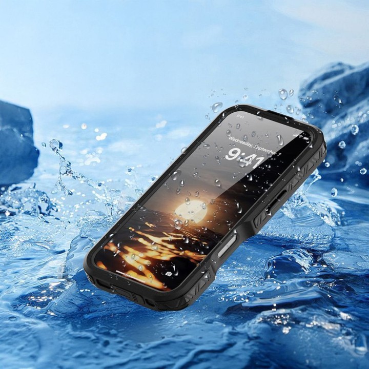 Case for iPhone 16 PRO Shellbox GT waterproof MagSafe compatible black