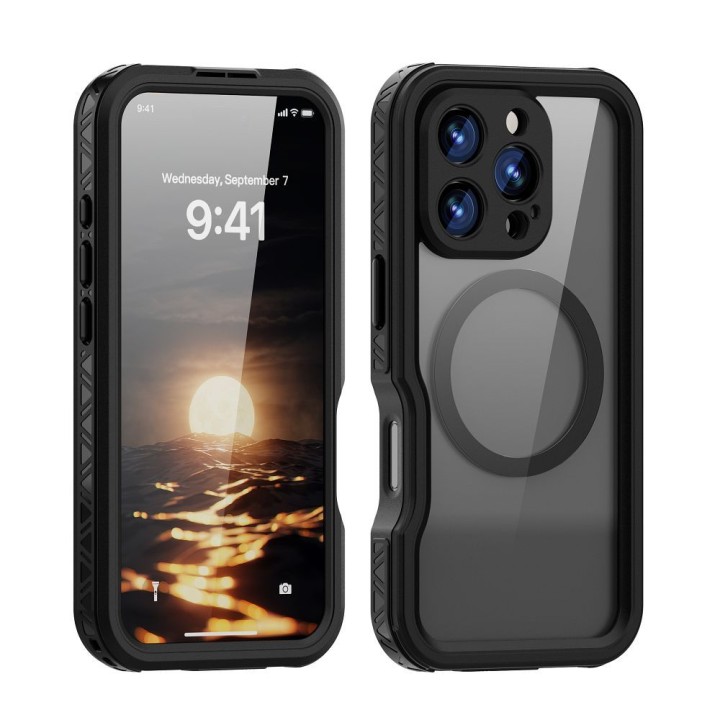 Чохол для iPhone 16 PRO Shellbox GT водонепроникні сумісний з MagSafe чорний