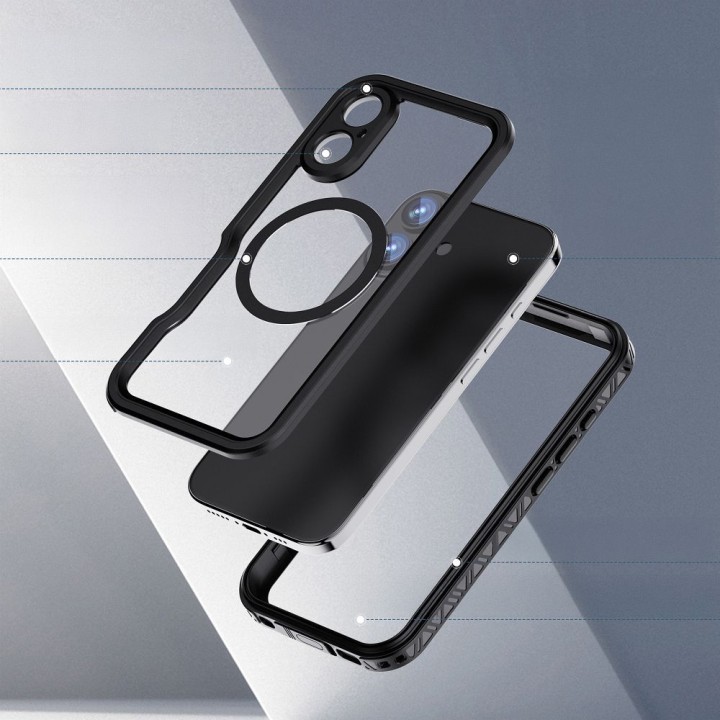 Case for iPhone 16 Shellbox GT waterproof MagSafe compatible black