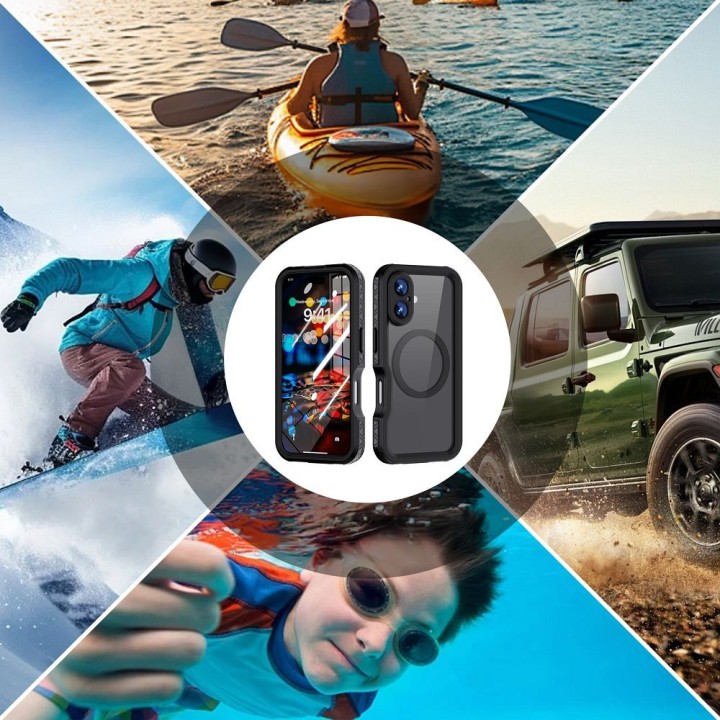 Case for iPhone 16 Shellbox GT waterproof MagSafe compatible black
